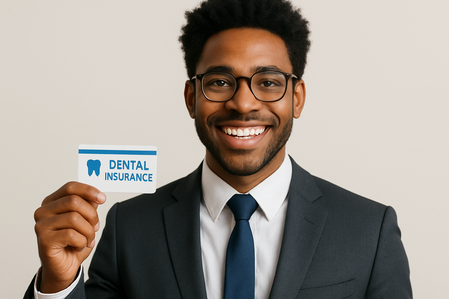 Young professional with dental insurance